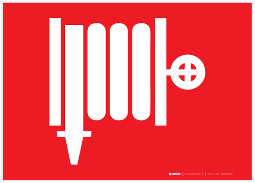 Fire Hose Symbol Landscape - Label