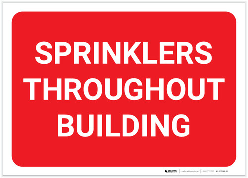 Sprinklers Throughout Building Landscape - Label