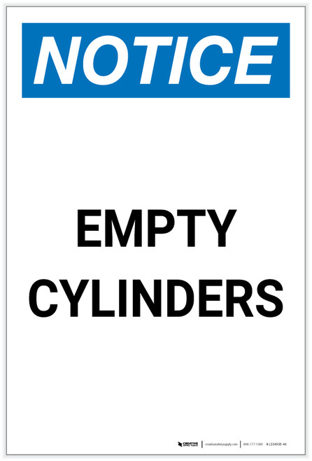 Notice: Empty Cylinders Portrait - Label