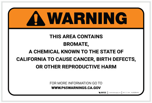 Warning: Prop 65 Bromate - Label