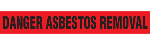 DANGER ASBESTOS REMOVAL - Barricade Tape (Case of 12 Rolls)