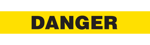 DANGER (Yellow) - Barricade Tape (Case of 12 Rolls)