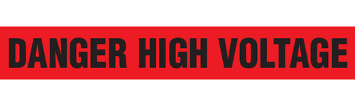 DANGER HIGH VOLTAGE - Barricade Tape (Case of 12 Rolls)