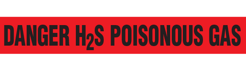 H2S-POISONOUS GAS - Barricade Tape (Case of 12 Rolls)