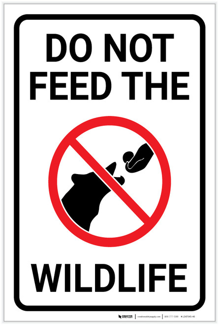 Do Not Feed The Wildlife with Icon Portrait - Label