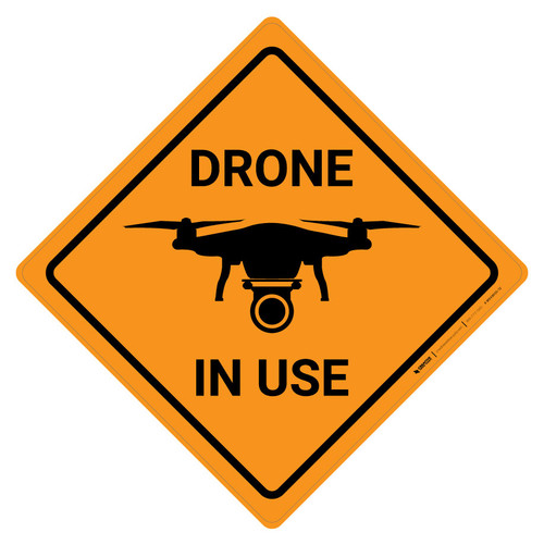 Drone in Use with Icon Square - Wall Sign
