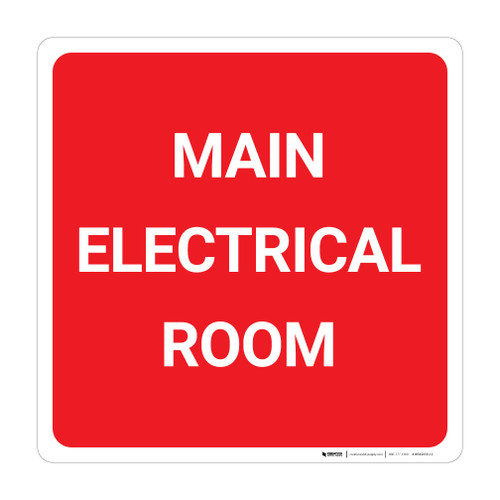 Main Electrical Room Square - Wall Sign