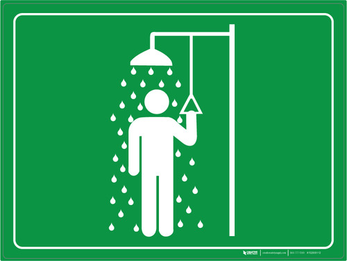 Emergency Shower - Floor Marking Sign
