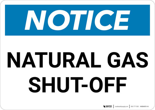 Notice: Natural Gas Shut-Off Landscape