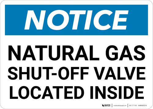 Notice: Natural Gas - Shut-Off Valve Located Inside Landscape