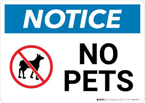 Notice: No Pets Landscape