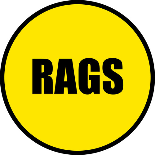 Yellow/Black Floor Sign - RAGS