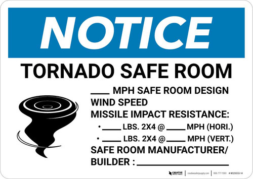 Notice: Tornado Safe Room Design Wind Speed Landscape