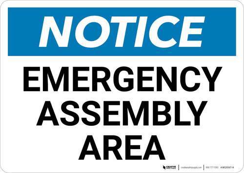 Notice: Emergency Assembly Area Landscape