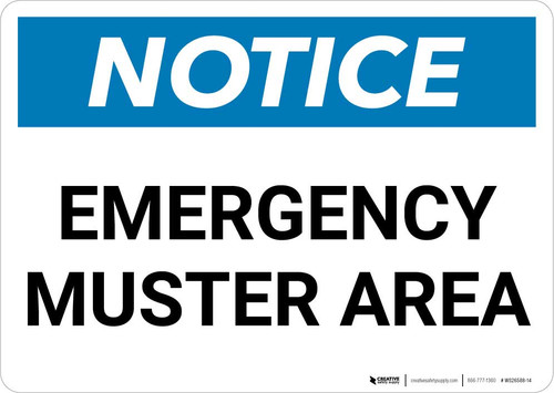 Notice: Emergency Muster Area Landscape