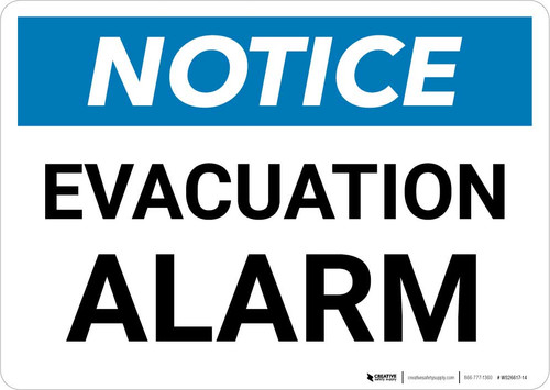 Notice: Evacuation Alarm Landscape