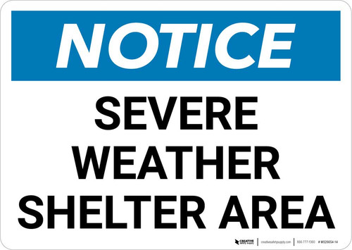 Notice: Severe Weather Shelter Area Landscape