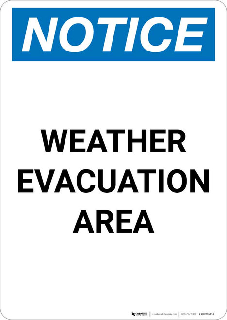 Notice: Weather Evacuation Area Portrait