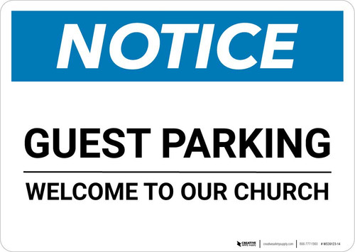Notice: Guest Parking - Welcome To Our Church Landscape
