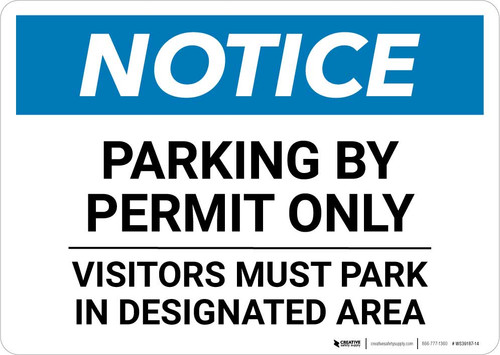 Notice: Parking By Permit Only - Visitors Must Park In Designated Area Landscape