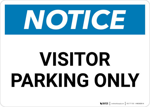 Notice: Visitor Parking Only Landscape