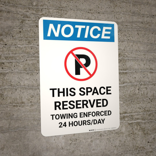 SmartSign „Reserved Parking“ Schild – Reflektierend, 25,4x35,6 Cm, Aluminium, 24h Überwachung