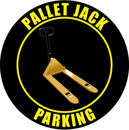 Pallet Jack Parking (Black) - Industrial Vinyl Floor Signs