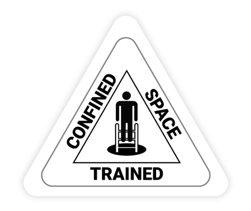 Confined Space Trained Triangle - Hard Hat Sticker