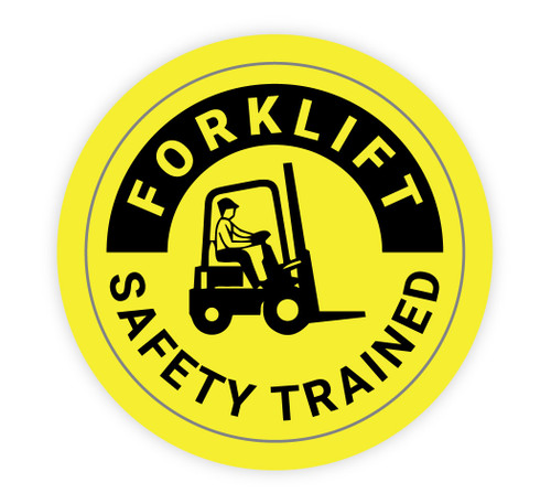 Forklift Safety Trained - Hard Hat Sticker