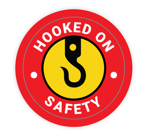 Hooked on Safety - Hard Hat Sticker