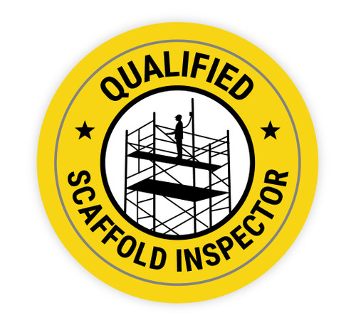 Qualified Scaffold Inspector - Hard Hat Sticker