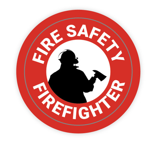 Fire Safety Firefighter - Hard Hat Sticker