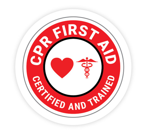 CPR First Aid - Hard Hat Sticker
