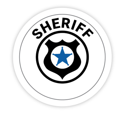 Sheriff with Icon - Hard Hat Sticker