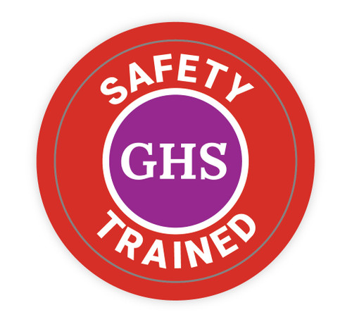 GHS Safety Trained Purple and Red - Hard Hat Sticker