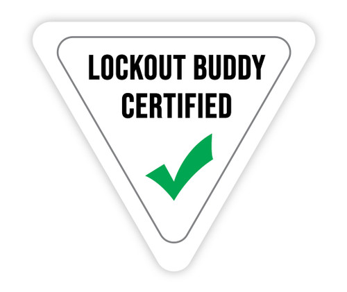Lockout Buddy Certified Triangle - Hard Hat Sticker