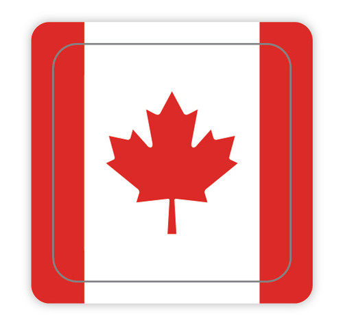 Canada Flag Square - Hard Hat Sticker