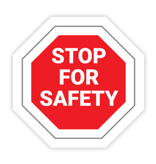 Stop For Safety - Hard Hat Sticker