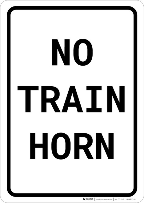 Do Not Pass Stopped Train Landscape - Wall Sign