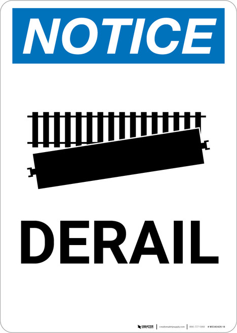 Notice: Derail with Icon Portrait - Wall Sign