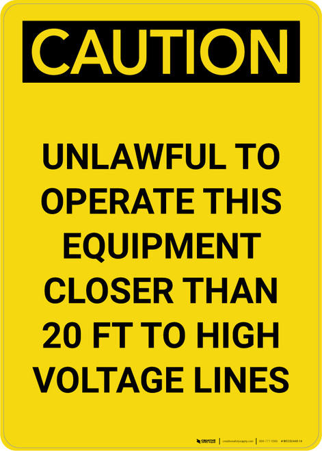 Caution: Utility Line - Before Digging Call Collect or Notify Portrait
