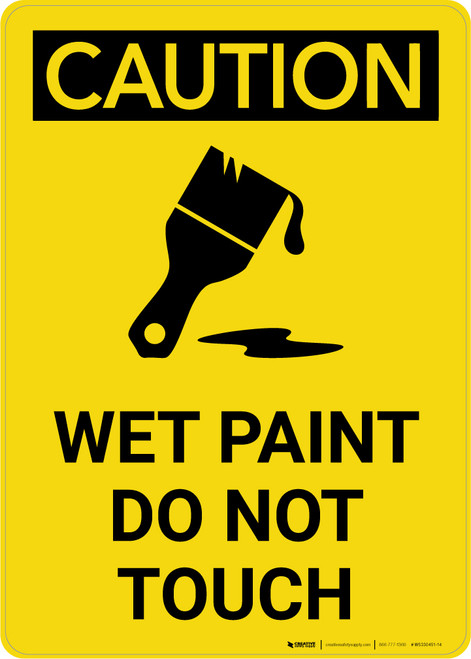 Caution: Wet Paint Do Not Touch Icon Portrait