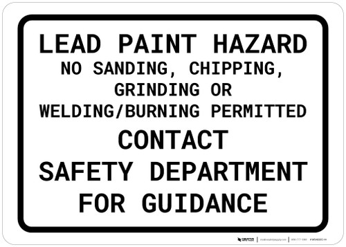 Lead Paint Hazard - No Sanding/Chipping/Grinding/Welding/Burning Landscape
