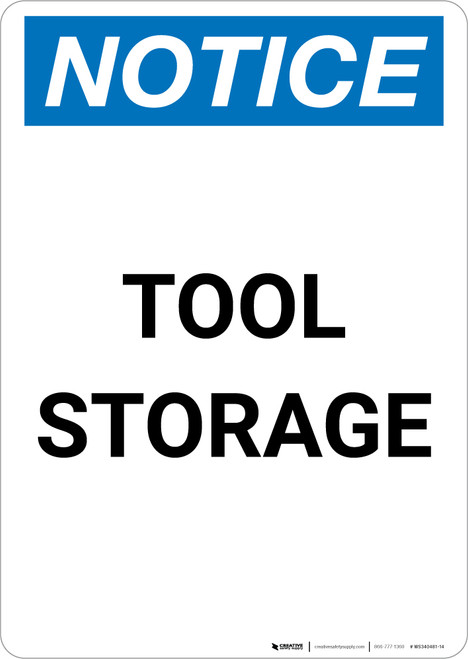 Notice: Tool Storage Portrait