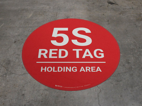 Red Tag Holding Area Wall Sign