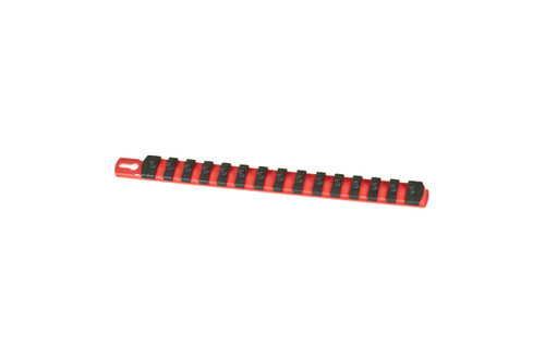 8” Magnetic Socket Organizer and 7 Socket Clips - Red - 1/2”