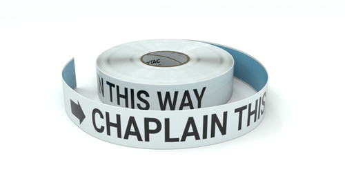 Chaplain This Way With Right Arrow - Inline Printed Floor Marking Tape