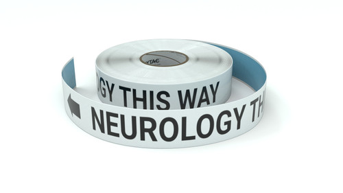 Neurology This Way With Left Arrow - Inline Printed Floor Marking Tape