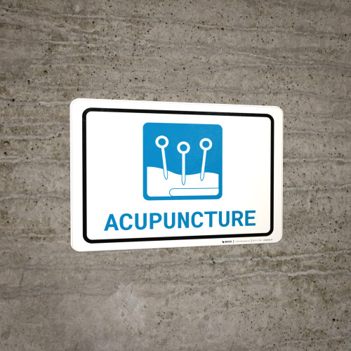 Acupuncture with Icon Landscape - Wall Sign | Creative Safety Supply