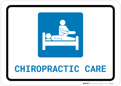Chiropractic Care with Icon Landscape - Wall Sign